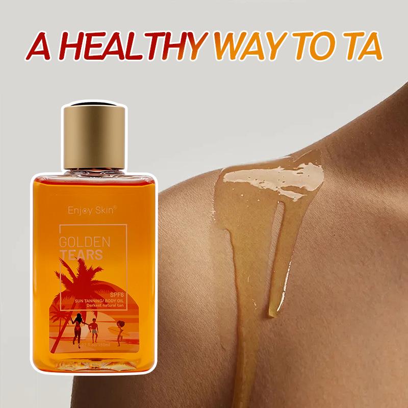 Coconut Tanning Oil Dark Tanning Oil Bronze Glow Skin Nourishing Natural Coconut Oil Formula Deep Moisturizing Outdoor Sunbathing Essential