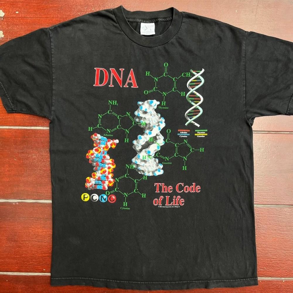 Retro 1995 DNA The Code of Life Graphic Tee Unisex Short Sleeve TShirt S5XL Unisex T-Shirt