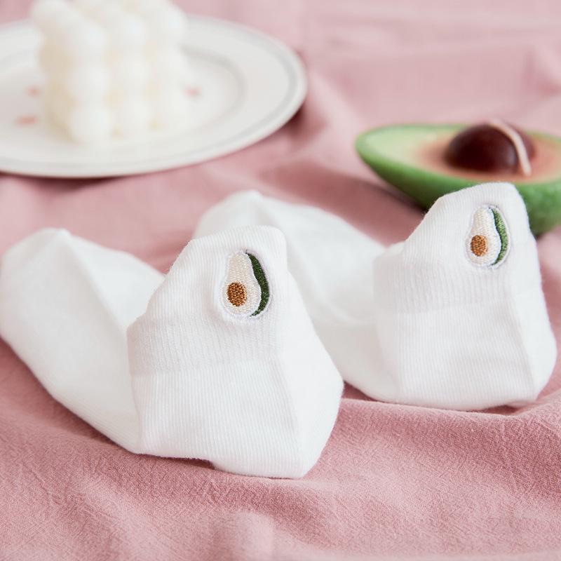 Женские весенние и летние носки с вышитыми фруктами - Милый японский стиль