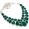 Green Onyx Gemstone Handmade 925 Silver Jewelry Necklace 18" JCN409-51