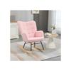Кресло-качалка - MUVOE - Имитация овчины - Розовый - Грузоподъемность 120 кг - Элегантный