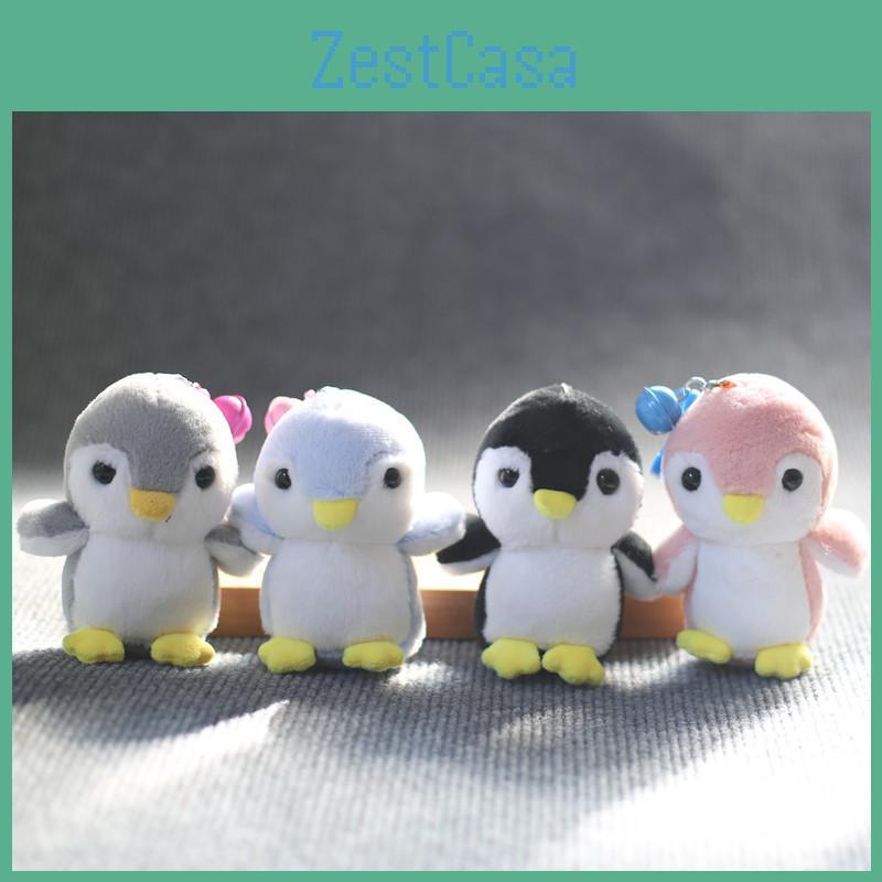Fluffy Penguin Plush Toy Adorable Keychain Cartoon Bag Ornament Soft Stuffed