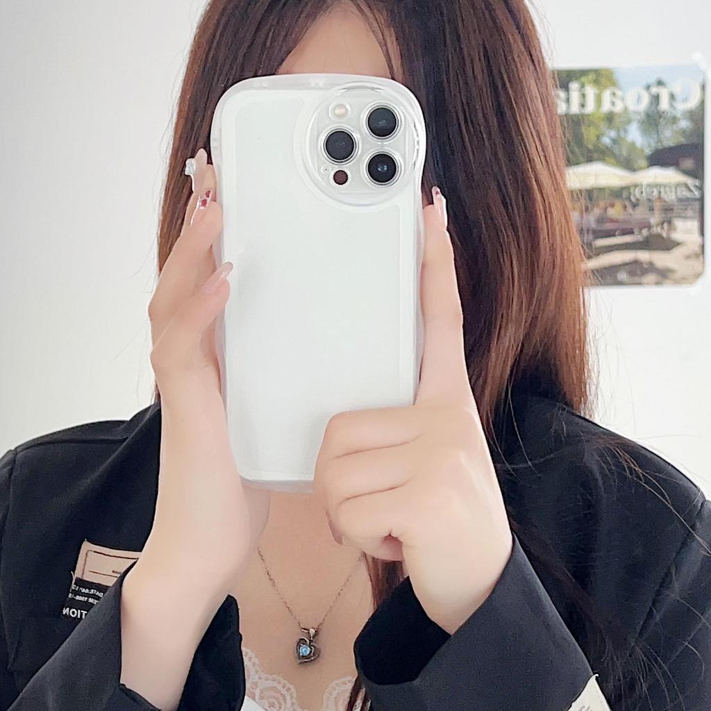 Прозрачный силиконовый чехол с волнистым краем для Xiaomi Redmi Note 10 11 12 iPhone 15 14 13 Samsung A14 A24 A34 A54 Funda Clear Soft TPU Cover Phone Bumper