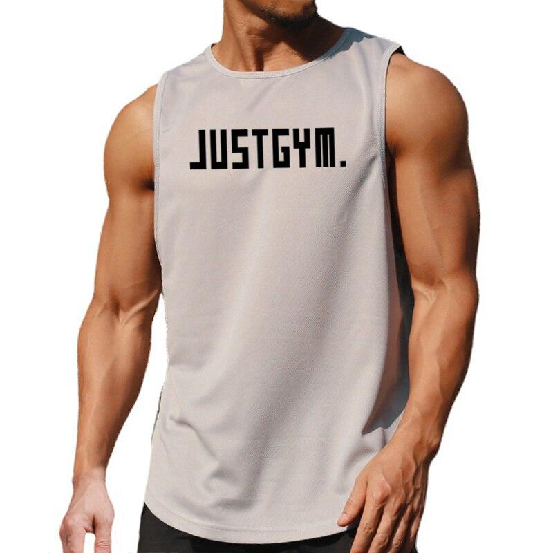 Muscleguys Мужская спортивная одежда, летняя тонкая верхняя одежда, повседневные топы, сетчатый жилет для фитнеса, баскетбольная свободная быстросохнущая футболка без рукавов