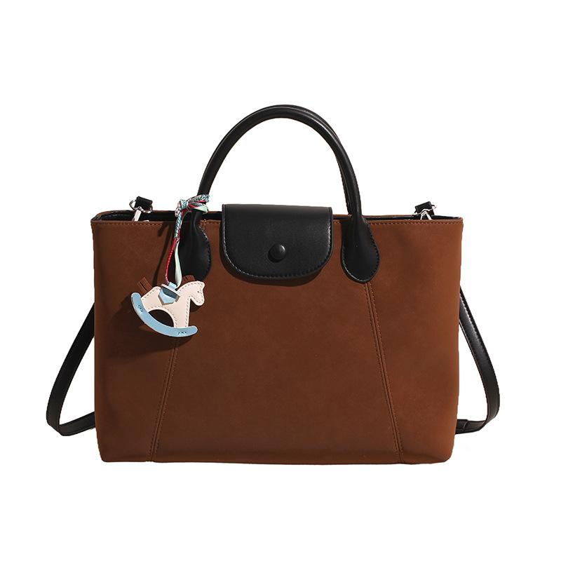 Простая и популярная повседневная портативная сумка, женская универсальная модная сумка-мессенджер контрастных цветов, персонализированная ретро сумка на плечо