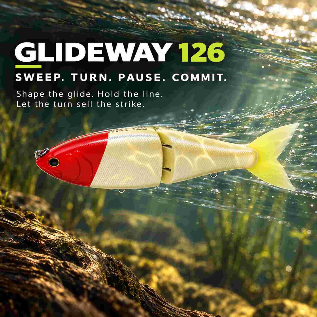 Glideway 126 Плавающий воблер-свимбейт OG Красноголовый (3784)