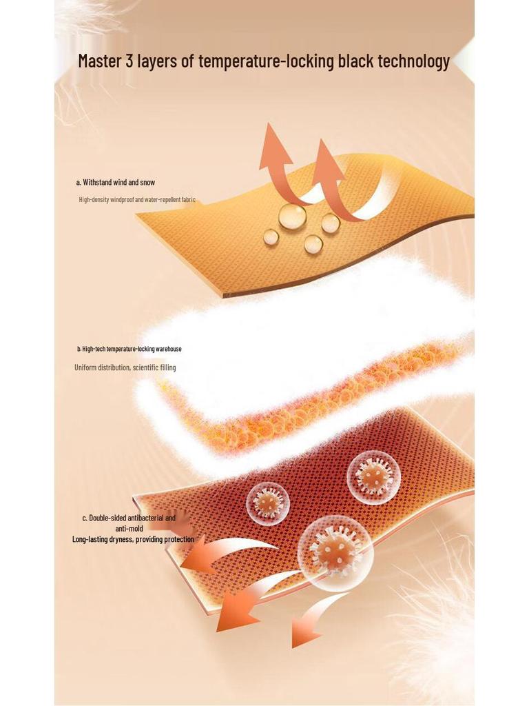 Women's Elegant Mid-Length Goose Down Winter Coat