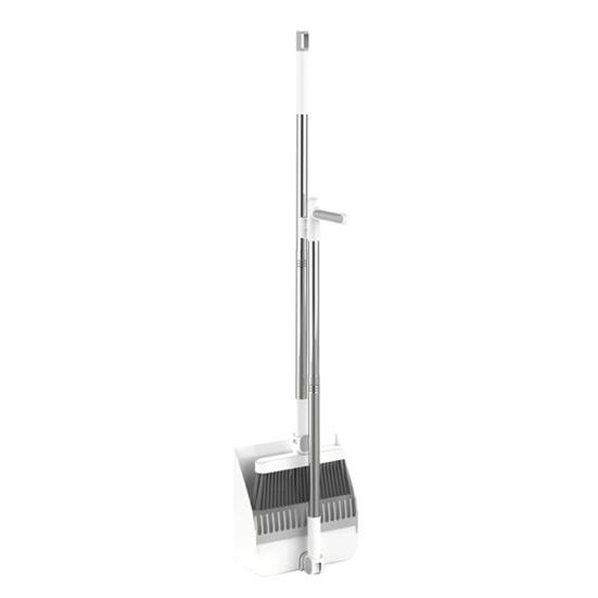 Long Handle Broom with Dustpan 180-Degree Bristles Angle Adjustment Stiff Set Buckle Type Broom