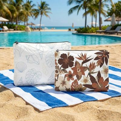 Custom Eco-Friendly Tyvek Water Resistant Zipper Cosmetic Bag Lightweight Makeup Pouch Travel for Bag Organizer for Women