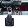 Replacement 5 6 Speed Gear Lever Knob Cover for Tiguan Black ABS Leather Material OE 5NB711113F Interior Upgrade Accessory