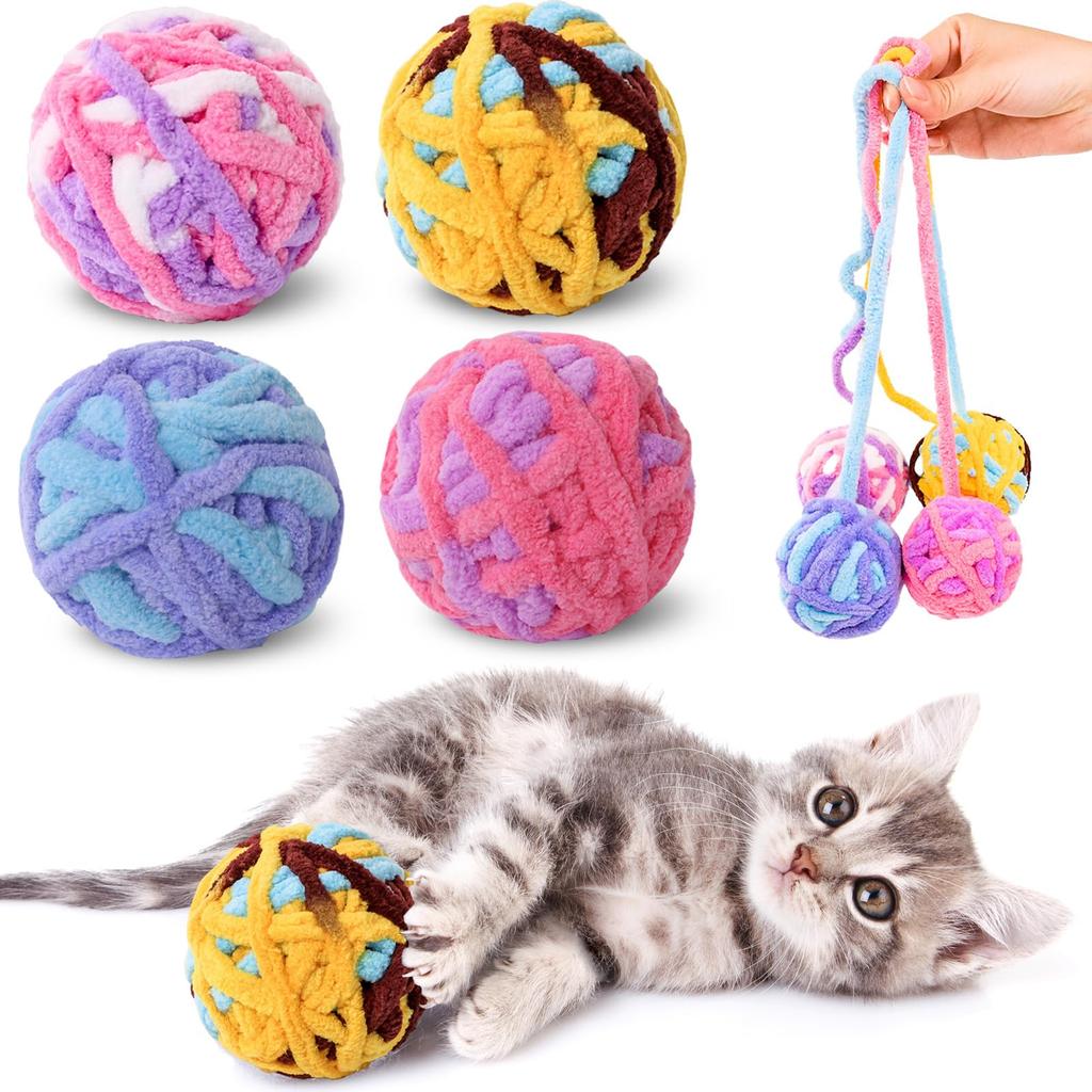 Игрушка для кошек CANPLUS для самостоятельной игры Игрушка для кошек Мяч для жевания Популярная игрушка с колокольчиком Издает звук Легкая игрушка для самостоятельной игры Недостаток упражнений Недостаток мышц