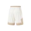 Li Ning Wade Series Spliced Mid Waist Drawstring Straight Leg Sports Shorts Men shorts Off-White Brown AAPU061-3