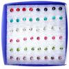 20 Pairs/40 Pcs Charming Earring Clear Crystal Colorful Crystal Jewelry Ear studs Rhinestone