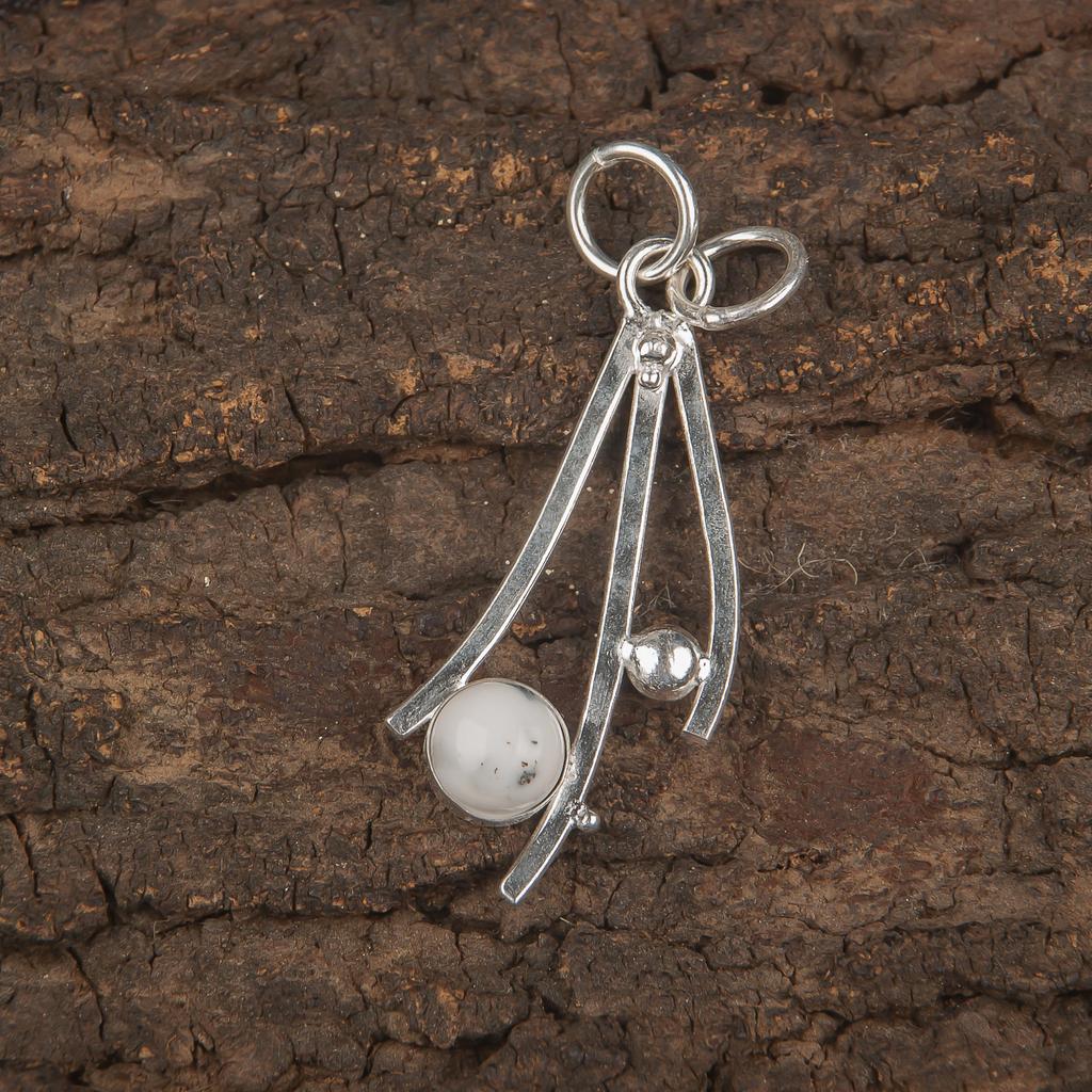 Украшения из дендритового опала, серебряный кулон ручной работы, серебряный кулон для медитации из стерлингового серебра 925 пробы, подарок бабушке для нее