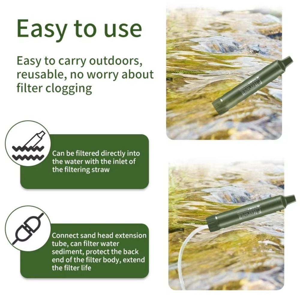 Mini Mini Water Filter Straw Purifier Drinking Water Filtering Straw  Outdoor