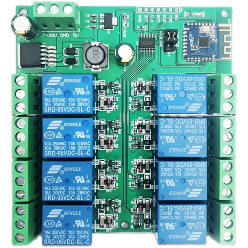 8-канальное реле Bluetooth 5.0 BLE Bluetooth переключатель с дистанционным управлением через приложение для телефона