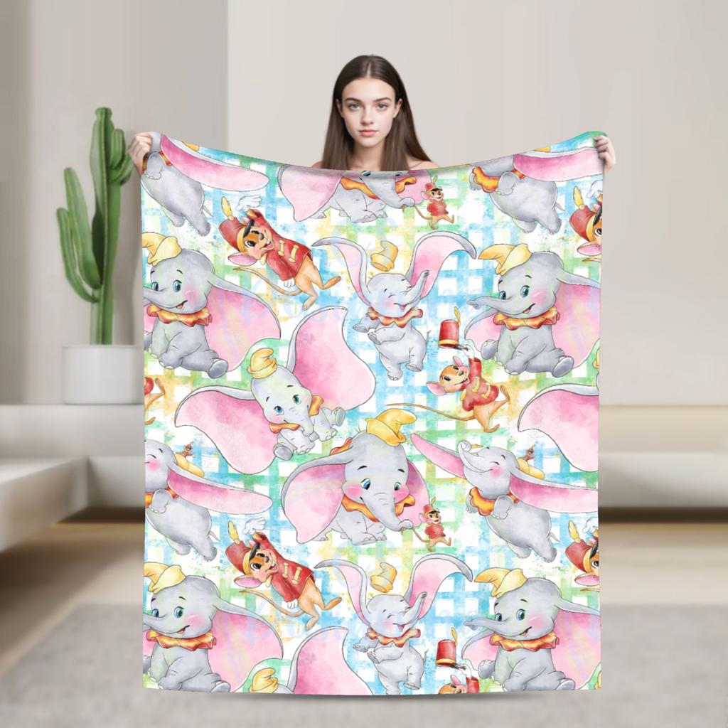 D-Dumbos Plush Blanket Child Flannel Throw Blanket For Couch Bed Super Soft Design Quality Bedspread Gift