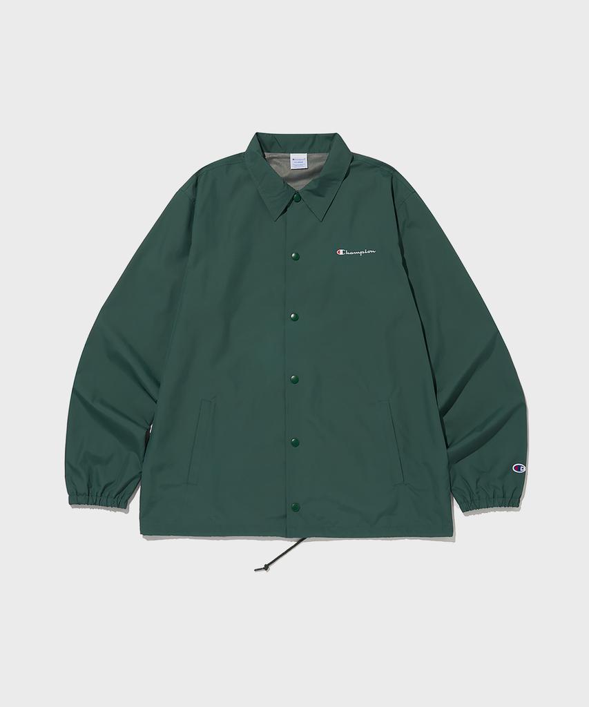 Champion Polyester Mesh Lined Coach Jacket Dark Green