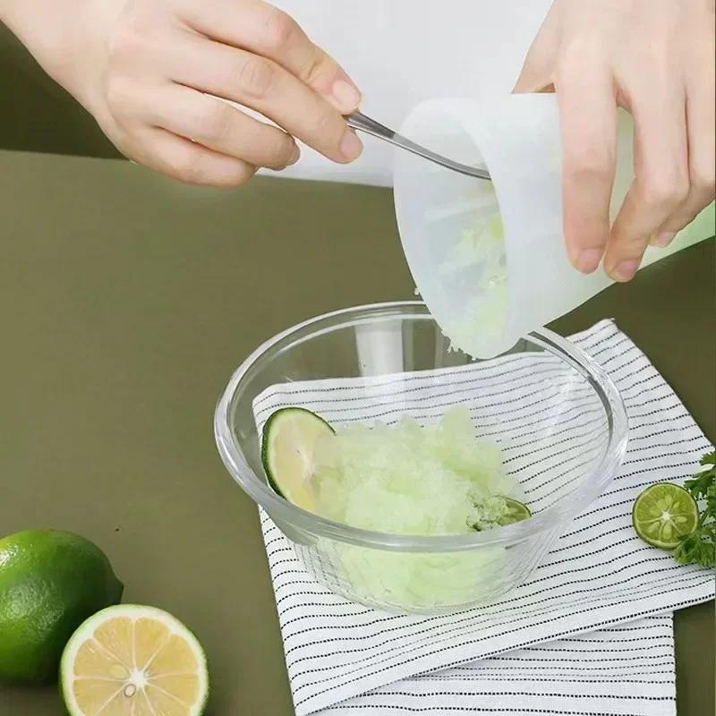 TPE Smoothie Cup Pinch Cup Homemade Crushed Ice Slush Squeeze Cups Diy Cold Beverage Household Kitchen Quick-Frozen Shakes Cup