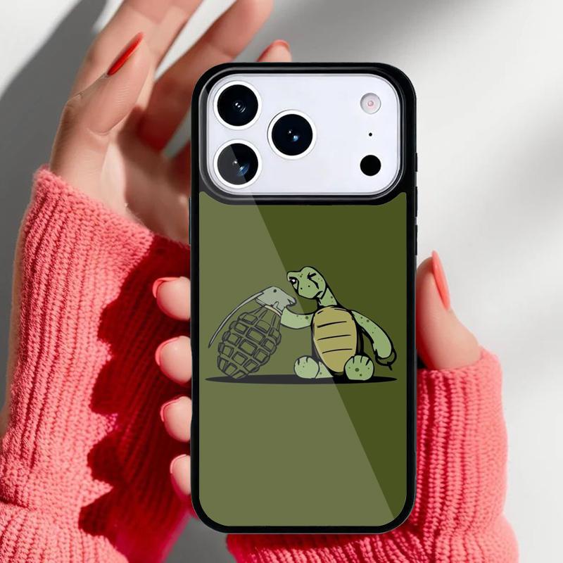 Милый Мультяшный Чехол-Черепаха для Телефона iPhone 17 16 15 14 13 Pro Max Задняя Крышка для 12 11 Pro Coque