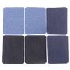 6Pcs Assorted Cotton Jeans Repair Kit 3Color Iron On Denim Patch Sewing Applique