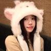 2025 Cute Plush Lamb Ear Hat with Scarf - Warm, Thick, and Cozy for Autumn and Winter