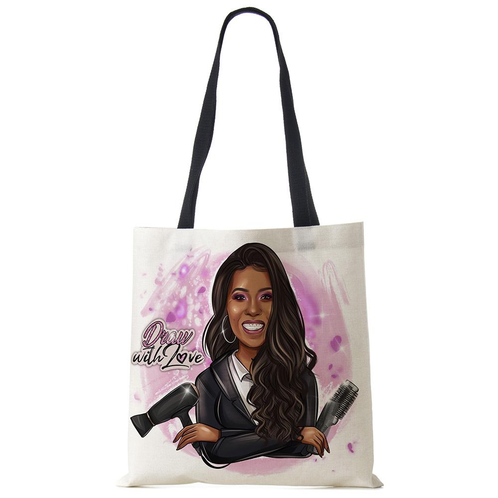 Модная женская сумка-тоут с принтом для девочек, многоразовые сумки для покупок, складные дорожные школьные пляжные сумки