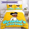 3pcs Gracie's Corner pattern bedding set duvet cover set includes duvet cover &pillowcases, perfect all season bedroom decoration & gift
