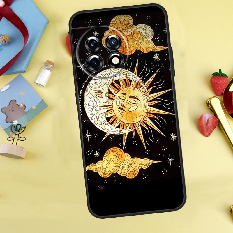 Sun Moon Face Case For OnePlus Nord 5 CE 2 3 4 Lite N20 N30 OnePlus 10T 12R 13R 13T 10 11 12 13 15 Cover