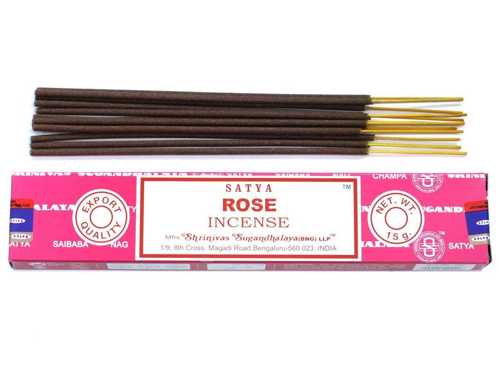 7x Rose Incense Sticks 15g Satya