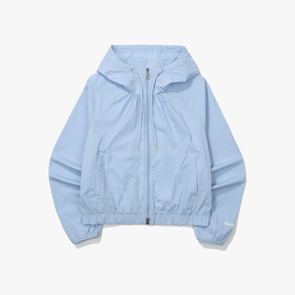 Diadora Крутая синяя женская куртка с капюшоном и перфорацией Cool Wave