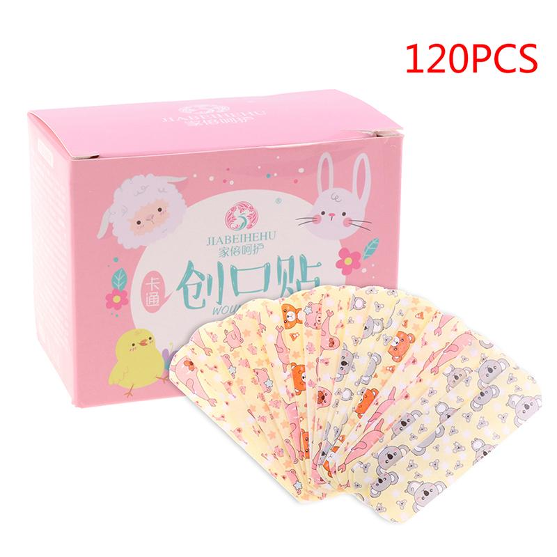 120Pcs/Set Band-Aid Pattern Adhesive Plaster Bandage Breathable Waterproof Stick Bandaids Cartoon Kawaii Band Aid