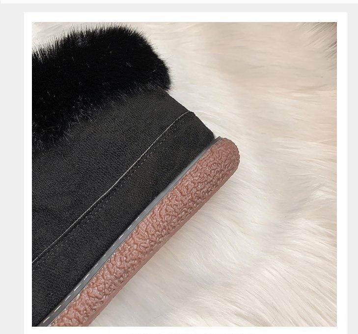 2022 New Fashionable Northeast Warm Cotton Shoes for Women In Winter with Thick Velvet and Round Lace Snow Resistant Thick Bottom Short Boots