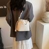 New PU Solid Color Bucket Fashion Casual Crossbody Bag Single Shoulder Bag Good Quality Popular Style
