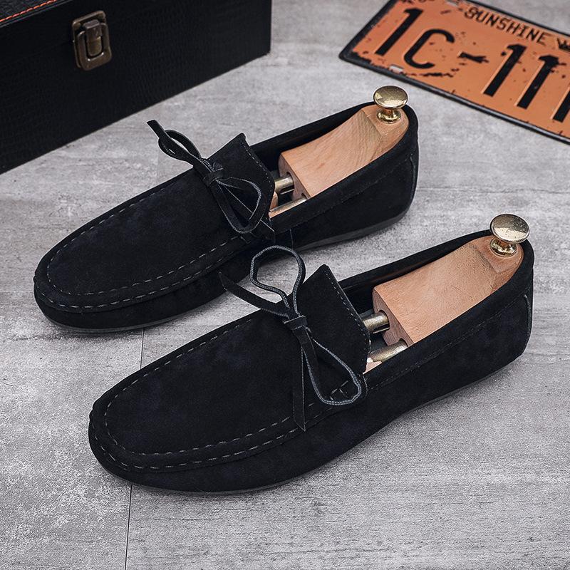 Мужские туфли Doudou 2025 весна новая однопедальные ленивые лоферы британский деловой кэжуал мягкая подошва для вождения мужские туфли