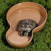 Wide Mouth Tortoise Food Bowl Non-Slip Turtle Pond Amphibians Water Bowl  Terrarium Decor