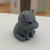 3D Printed Cute Hippo Figurines Hippopotamus Sculpture Desk Decoration Miniature Hippo Tabletop Statue Car Ornament