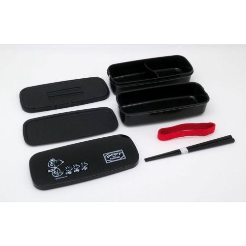 OSK Двухъярусный ланч-бокс Snoopy (черный) ПВ-28К