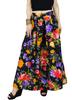 Women Long Maxi Pleated Reversible Skirt Floral Print Boho Casual