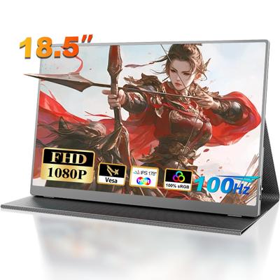 Мобильный монитор дюймов COOLHOOD мобильный игровой монитор 100 Гц 1920x1080FHD HDR совместимый с уменьшением синего света матовая IPS ЖК-панель два динамика