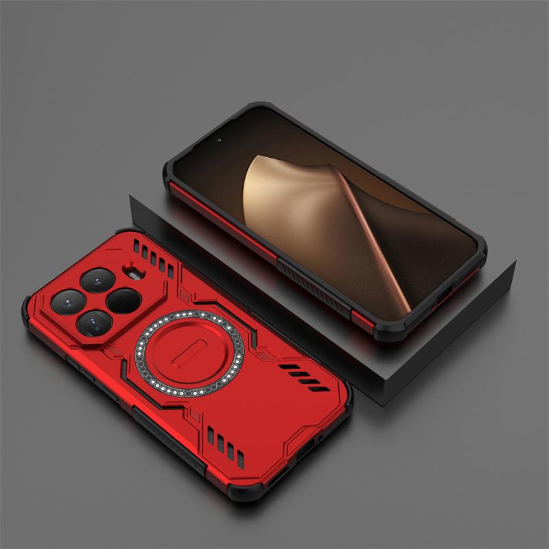 Для чехла Xiaomi 15T Pro Xiaomi 15T Pro Противоударная броня Магнитная адсорбция Беспроводная зарядка Задняя крышка Для чехла Xiaomi 15T Pro