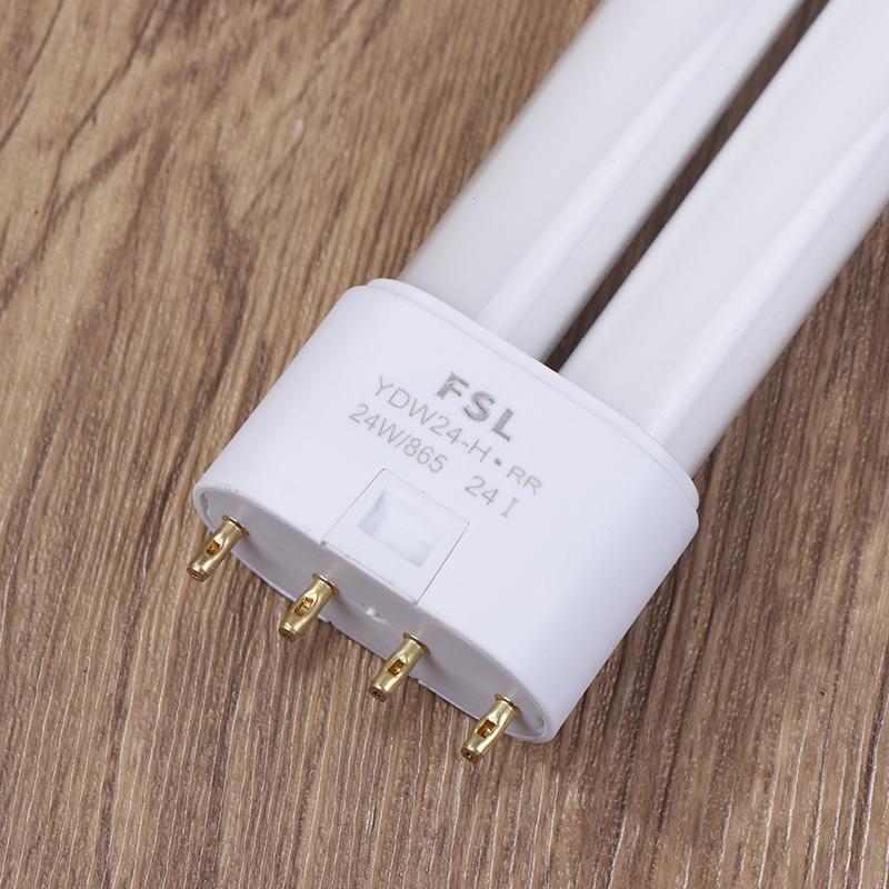Люминесцентная лампа 18 Вт 24 Вт 36 Вт Энергосберегающая лампа CFL 4 штырька Двухтрубная Энергосберегающая лампочка H-образные лампы Белая