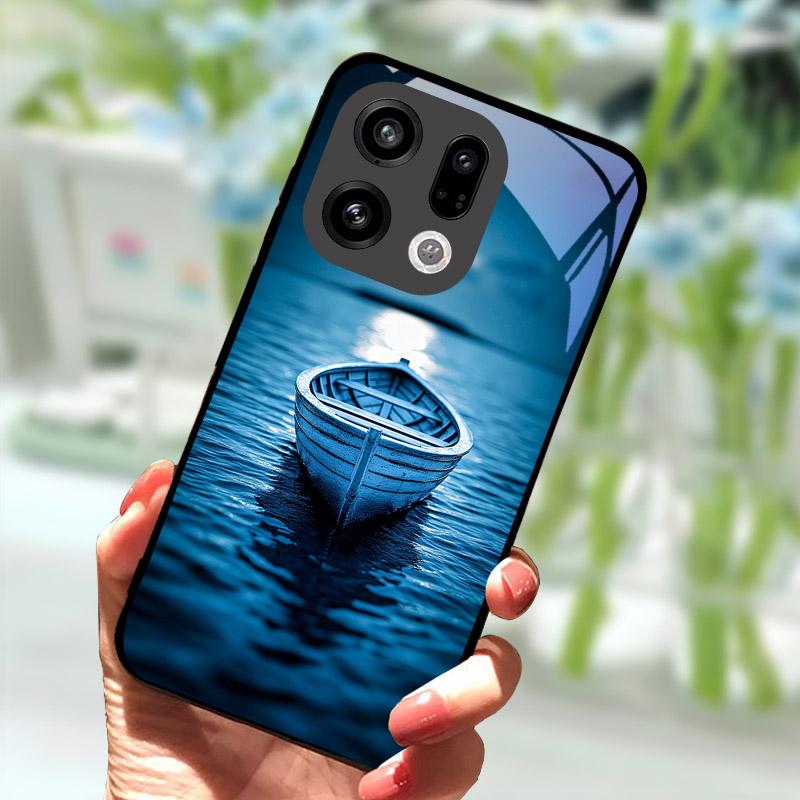 Чехол для OPPO Find X9 X9Pro X8 Pro X8S X8 Ultra Жесткий Чехол Закаленное Стекло Защитный Корпус Для OPPO FindX9 FindX8 Сумки для Телефона