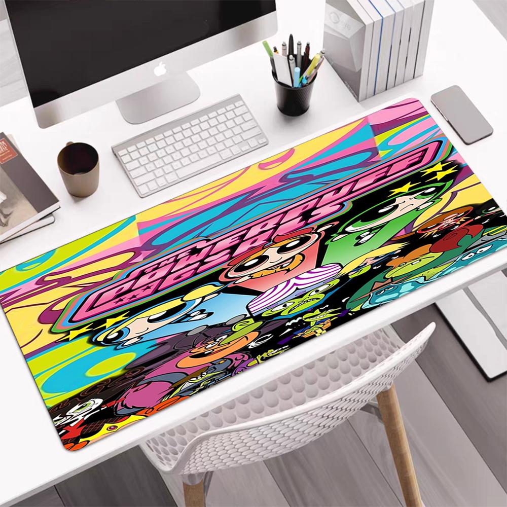 The Powerpuff Girls Theme Mouse Pad, Non Slip Rubber Base, Multifunctional Office & Home Decor, Perfect for Workspace Personalization.