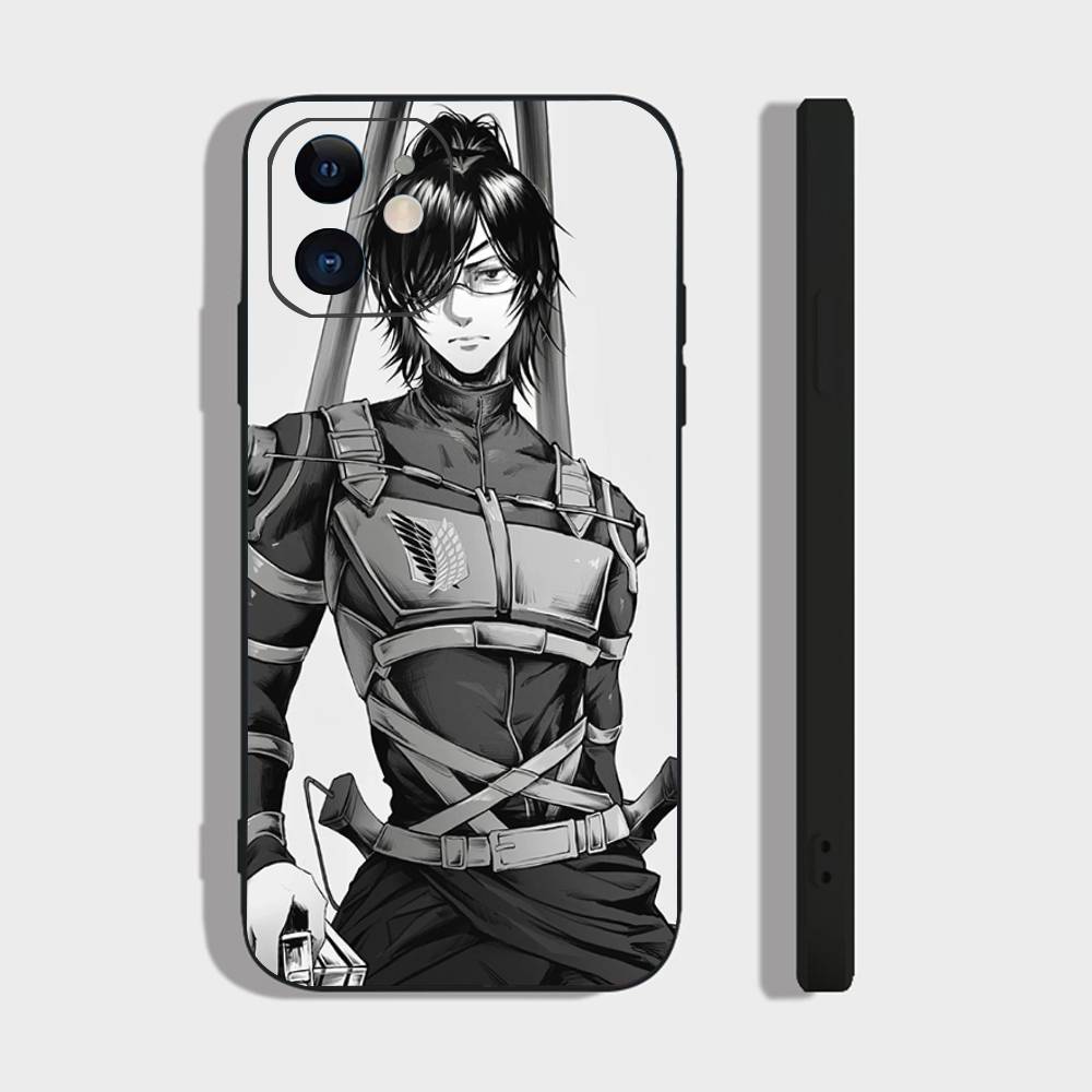 Чехол для телефона Hange Zoe Аниме Атака Титанов Для IPhone 17 Air 16 15 14 13 Pro Max 11 12 Черный Силиконовый Чехол