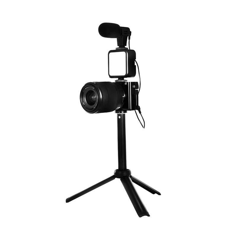 Trépied Vlog Et Livestream Avec Led Et Microphone Vlog 100 Wi Light