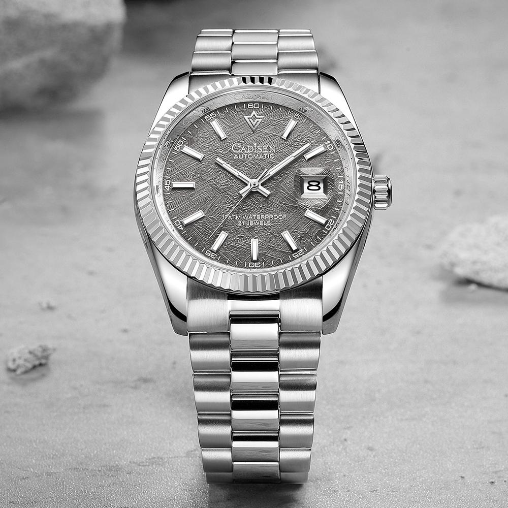 Cadisen Новые роскошные мужские часы ТОП-бренда с коробкой, водонепроницаемые 10 АТМ, 21 ДРАГОЦЕННЫЙ КАМЕРА, автоматические мужские механические часы