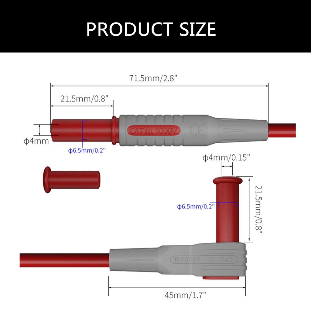 25Pcs Multimeter Test Leads with Wire Piercing Probes Clips Test Tweezer Test Leads Set for Digital Multimeter Testing