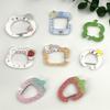 Acrylic Buckle Keychain Cat Shape Card Holder Keychain New Backpack Pendant
