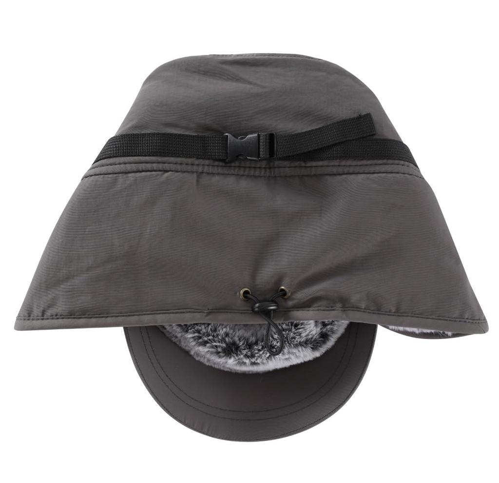 Cone Tail Unisex Earmuff Cap for Cold Work Dark Gray Men, Winter, Outdoor, Weather, Cycling, Warm, Waterproof, Cap,